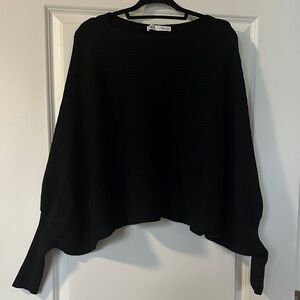 Zara Elegant Black Crop Sweater
